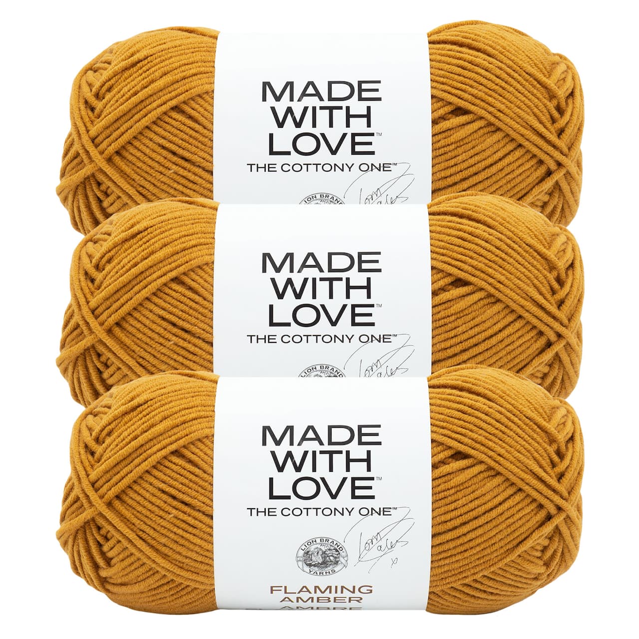 3 Pack Lion Brand® Tom Daley Made with Love™ The Cottony One™ Yarn